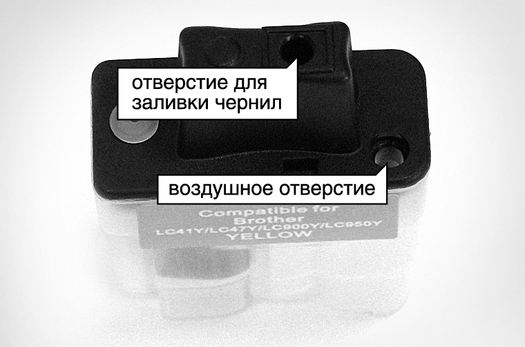 Отверстия для заливки Отверстия для заливки