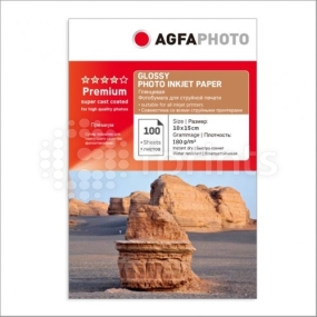 Фотобумага AGFA А6 180 г/м глянцевая 100 листов