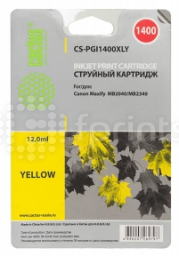 Картридж Cactus CS-PGI1400XLY Yellow (желтый) для Canon MB2050 / MB2350 / MB2040 / MB2340 (11.5мл)