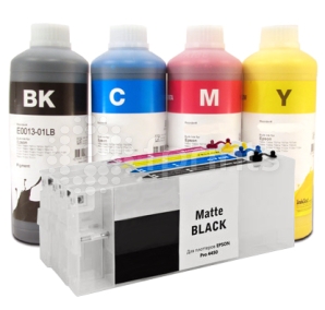 Перезаправляемые картриджи Epson 4450 (с программатором) + чернила по 1 л.