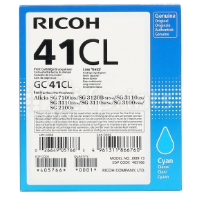 Картридж тип GC 41СL (0.6K) Cyan (голубой) Aficio SG 2100N / 3110DN / 3110DNw