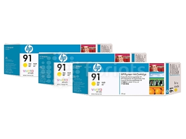 Набор картриджей HP №91 (C9485A) Yellow желтый