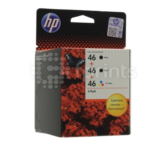 Картридж HP 46 (F6T40AE) 2 Black + Color