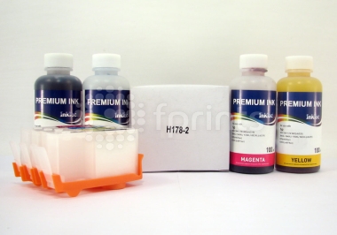 Перезаправляемые картриджи HP PhotoSmart Plus B209a, B210b + чернила 100 мл. с чипами