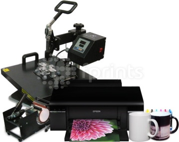 Термопресс 6 в 1 (38 х 38) с сублимационным принтером A4 Epson Stylus Photo P50 (6 цветов)