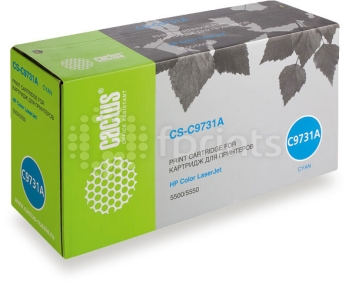 Тонер картридж Cactus CS-C9731A Cyan (голубой) для HP CLJ 5500 / 5550 (13000стр.)