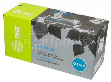 Тонер картридж Cactus CS-CF361X Cyan (голубой) для HP CLJ M552dn / M553dn (9500стр.)